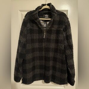 Sherpa Black Plaid Women's Hoodie